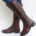 Abigail | Damen orthopädische Lederstiefel, kniehohe Herbststiefel | Nomadnts | Black
