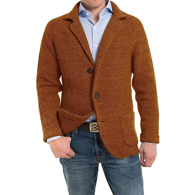 Achim | Herrenstrickjacke mit eleganter Schnittform, Tailored Cardigan | Nomad NTS | Gray