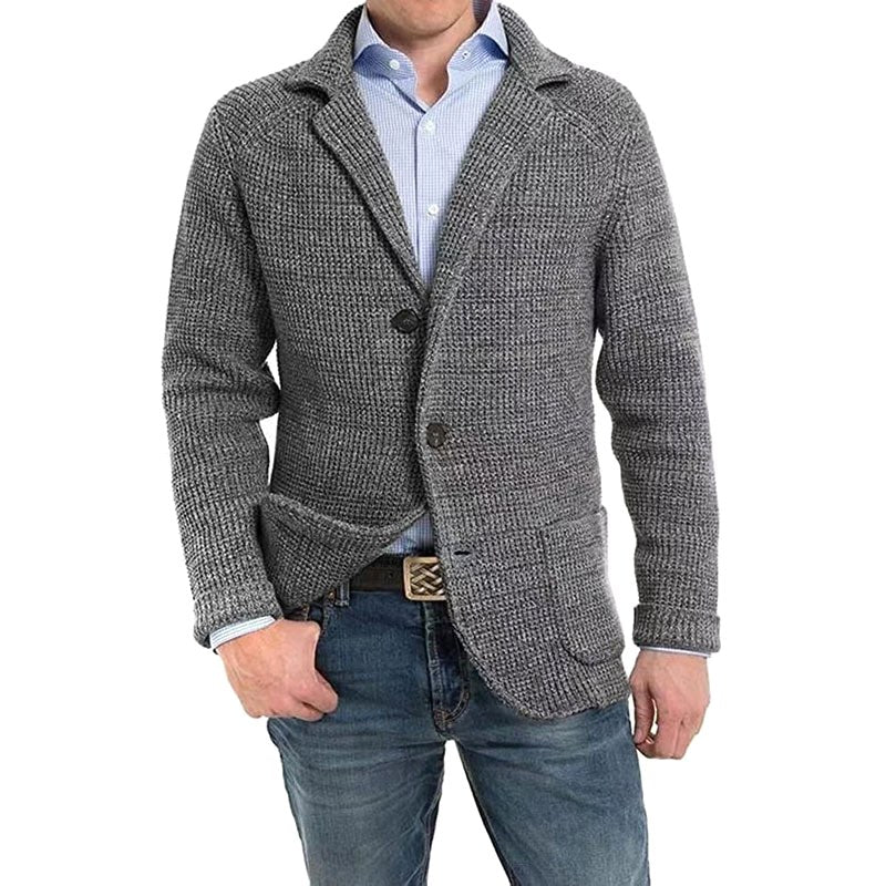 Achim | Herrenstrickjacke mit eleganter Schnittform, Tailored Cardigan | Nomad NTS | Orange