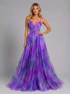 Ada | Damen Blumen-Maxikleid mit V-Ausschnitt, fließende Silhouette Abendkleid | Nomadnts | Nomadnts