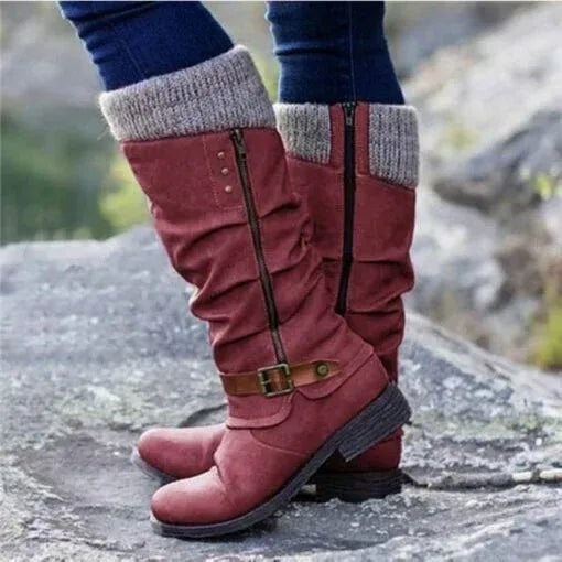 Ada | Damen orthopädische Stiefel, warme Winterstiefel | Nomadnts | Red