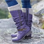 Ada | Damen orthopädische Stiefel, warme Winterstiefel | Nomadnts | Purple