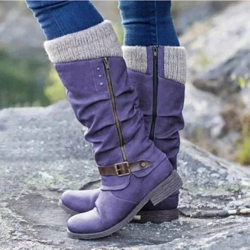 Ada | Damen orthopädische Stiefel, warme Winterstiefel | Nomadnts | Purple