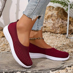 Adeline | Damen orthopädische Slip-On-Sneaker, leichte Komfortschuhe | Nomadnts | Red