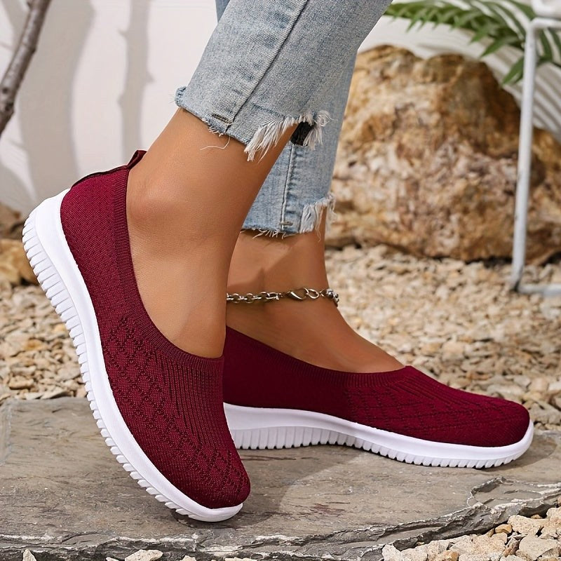 Adeline | Damen orthopädische Slip-On-Sneaker, leichte Komfortschuhe | Nomadnts | Red