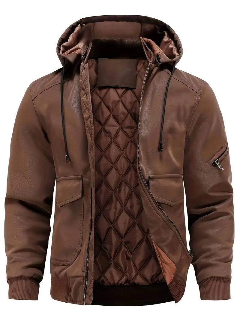 Albrecht | Herren Winterjacke mit Kapuze, Robuste Jacke für kalte Tage | Nomad NTS | Braun