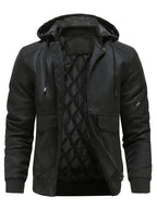 Albrecht | Herren Winterjacke mit Kapuze, Robuste Jacke für kalte Tage | Nomad NTS | Schwarz