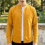Alex | Herren langärmeliges Baumwollmix-Hemd, tailliert geschnittenes Button-Up-Hemd | Nomadnts | Nomadnts
