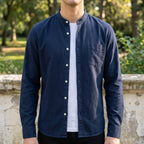 Alex | Herren langärmeliges Baumwollmix-Hemd, tailliert geschnittenes Button-Up-Hemd | Nomadnts | Nomadnts