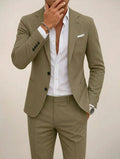 Alfie | Herren tailliert geschnittener Zweiteiler, Sakko und Hose | Nomadnts | Khaki Green