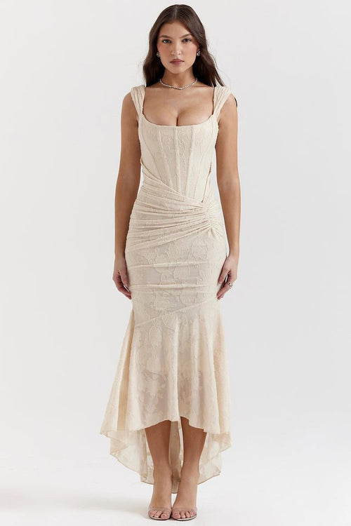 Alicja | Damen Spitzen-Abendkleid mit eng anliegender Silhouette, elegantes Abendkleid | Nomadnts | Nomadnts
