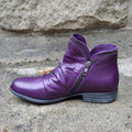 Amelia | Damen orthopädische Stiefeletten, stützende Stiefel mit Gel-Sohle | Nomadnts | Purple