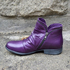 Amelia | Damen orthopädische Stiefeletten, stützende Stiefel mit Gel-Sohle | Nomadnts | Purple
