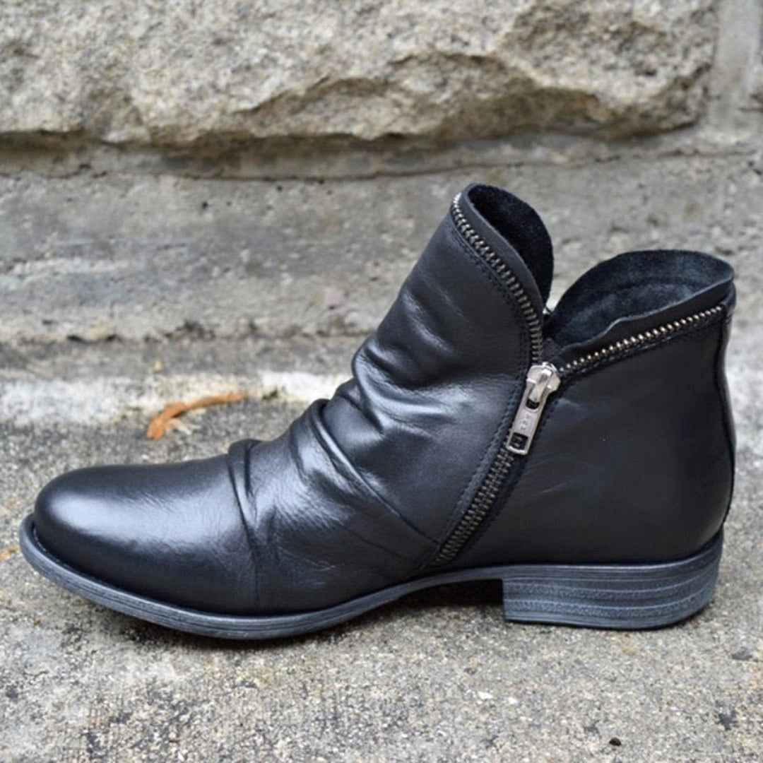 Amelia | Damen orthopädische Stiefeletten, stützende Stiefel mit Gel-Sohle | Nomadnts | Black