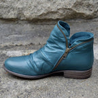 Amelia | Damen orthopädische Stiefeletten, stützende Stiefel mit Gel-Sohle | Nomadnts | Blue
