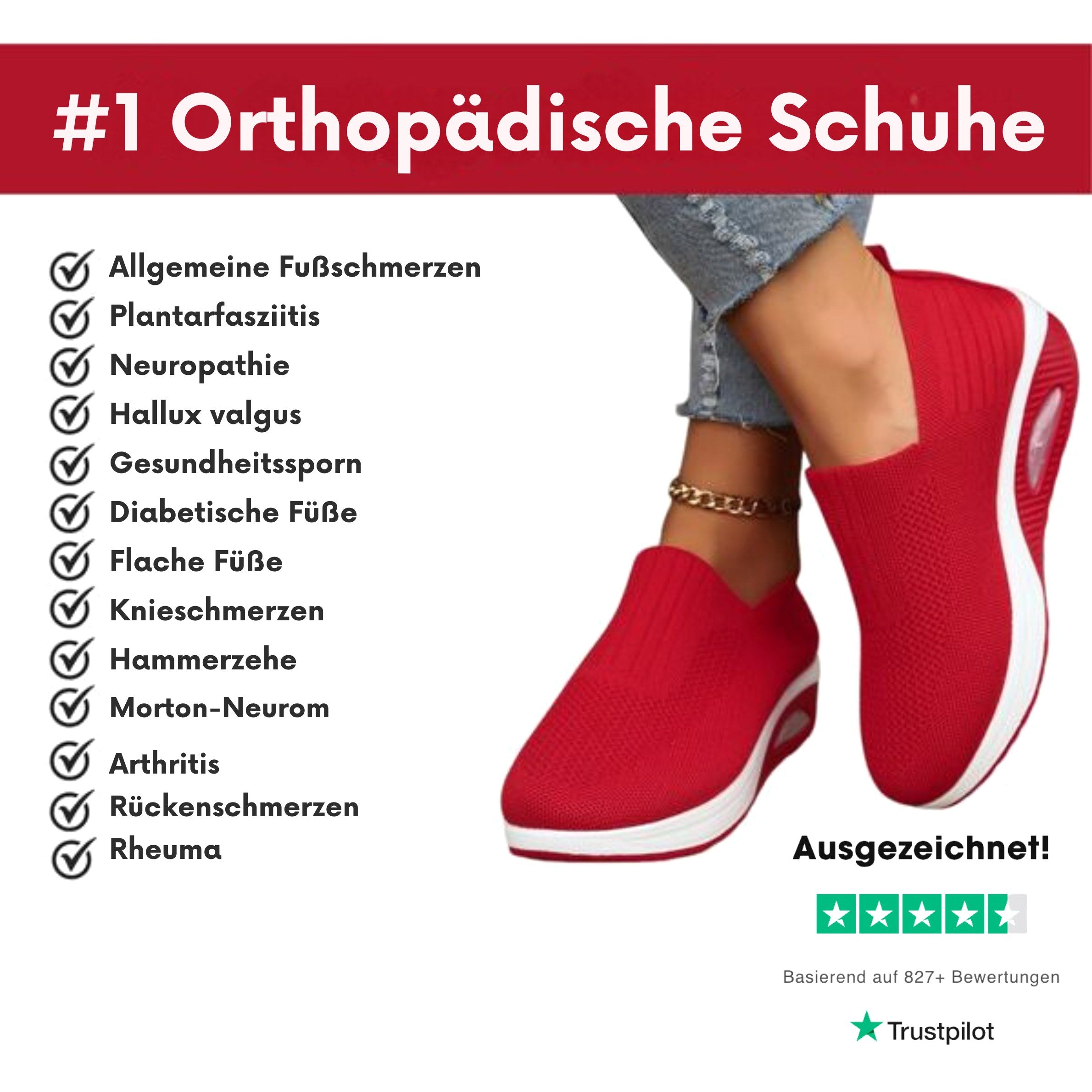 Amelie | Damen-Slip-On-Schuhe mit Dämpfung, Orthopädische Komfortschuhe | Nomad NTS