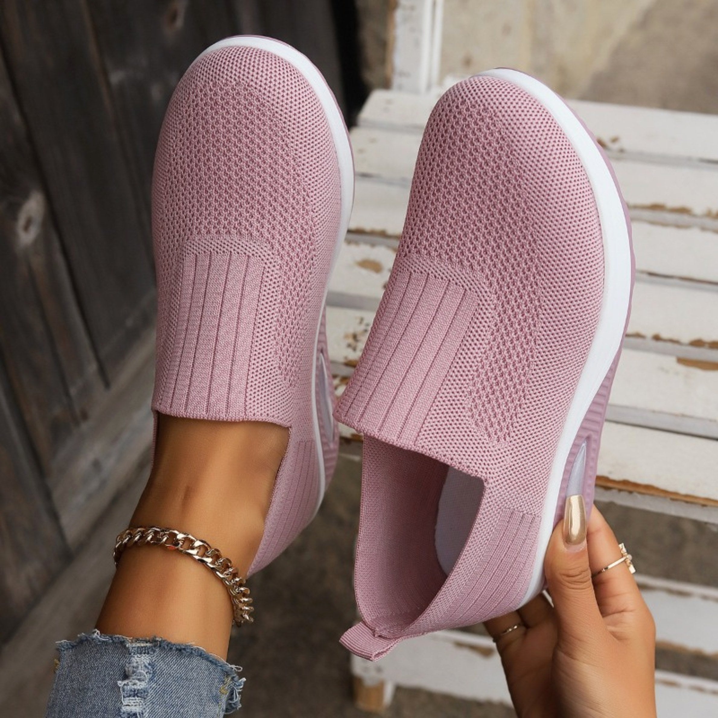 Amelie | Damen-Slip-On-Schuhe mit Dämpfung, Orthopädische Komfortschuhe | Nomad NTS | Beige