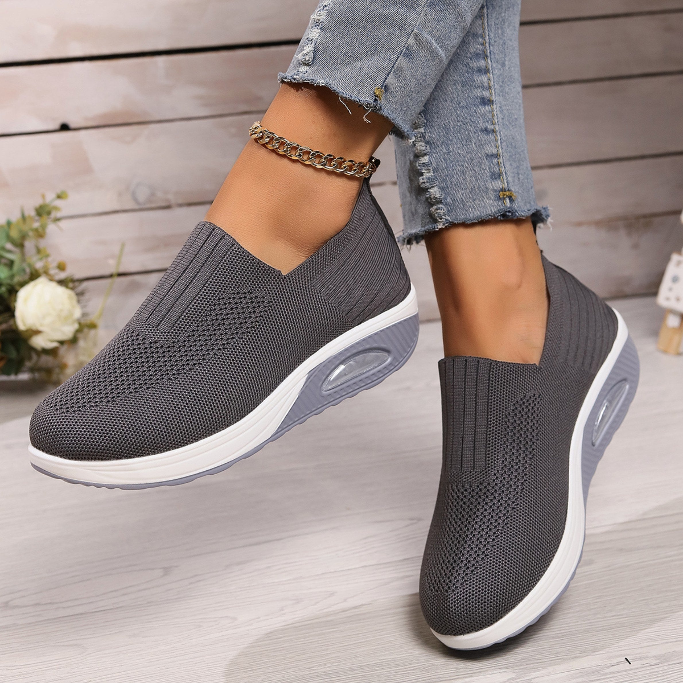 Amelie | Damen-Slip-On-Schuhe mit Dämpfung, Orthopädische Komfortschuhe | Nomad NTS | Rosa