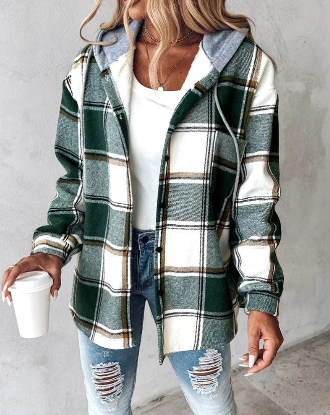 Anais | Damen Kapuzenpullover mit Kordelzug, locker geschnittene Komfortjacke | Nomadnts | Green