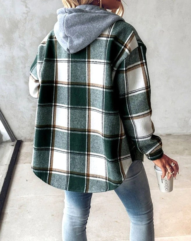 Anais | Damen Kapuzenpullover mit Kordelzug, locker geschnittene Komfortjacke | Nomadnts | Gray