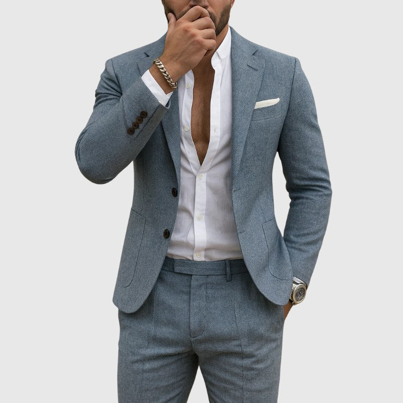 Andrzej | Herrenhose im Slim-Fit-Schnitt mit Revers, Zweiteiliger Anzug | Nomad NTS