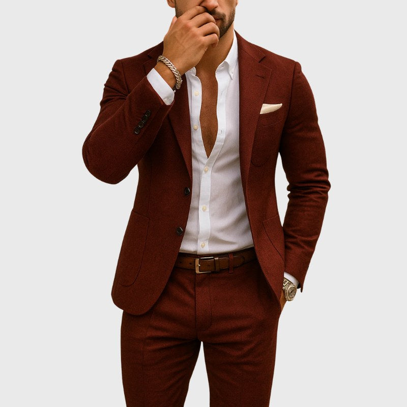 Andrzej | Herrenhose im Slim-Fit-Schnitt mit Revers, Zweiteiliger Anzug | Nomad NTS