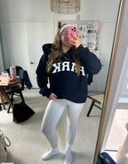Annabelle | Damen Oversized Varsity-Sweatshirt, Chenille-Schriftzug Rundhalspullover | Nomadnts | Nomadnts