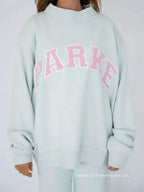 Annabelle | Damen Oversized Varsity-Sweatshirt, Chenille-Schriftzug Rundhalspullover | Nomadnts | Nomadnts