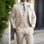 Anton | Herrenanzug Slim Fit mit Weste, Dreiteiliger Anzug | Nomad NTS | Grau
