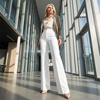 Antonina | Damen weit geschnittene Hose mit hoher Taille, elegante tailliert geschnittene Hose | Nomadnts | Nomadnts