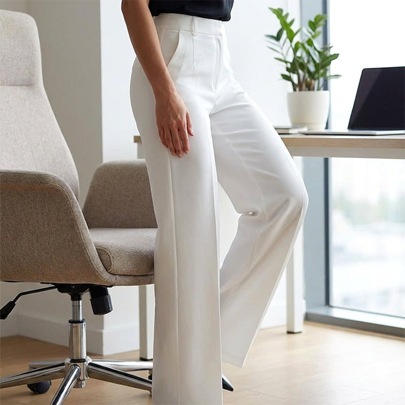 Antonina | Damen weit geschnittene Hose mit hoher Taille, elegante tailliert geschnittene Hose | Nomadnts | Nomadnts