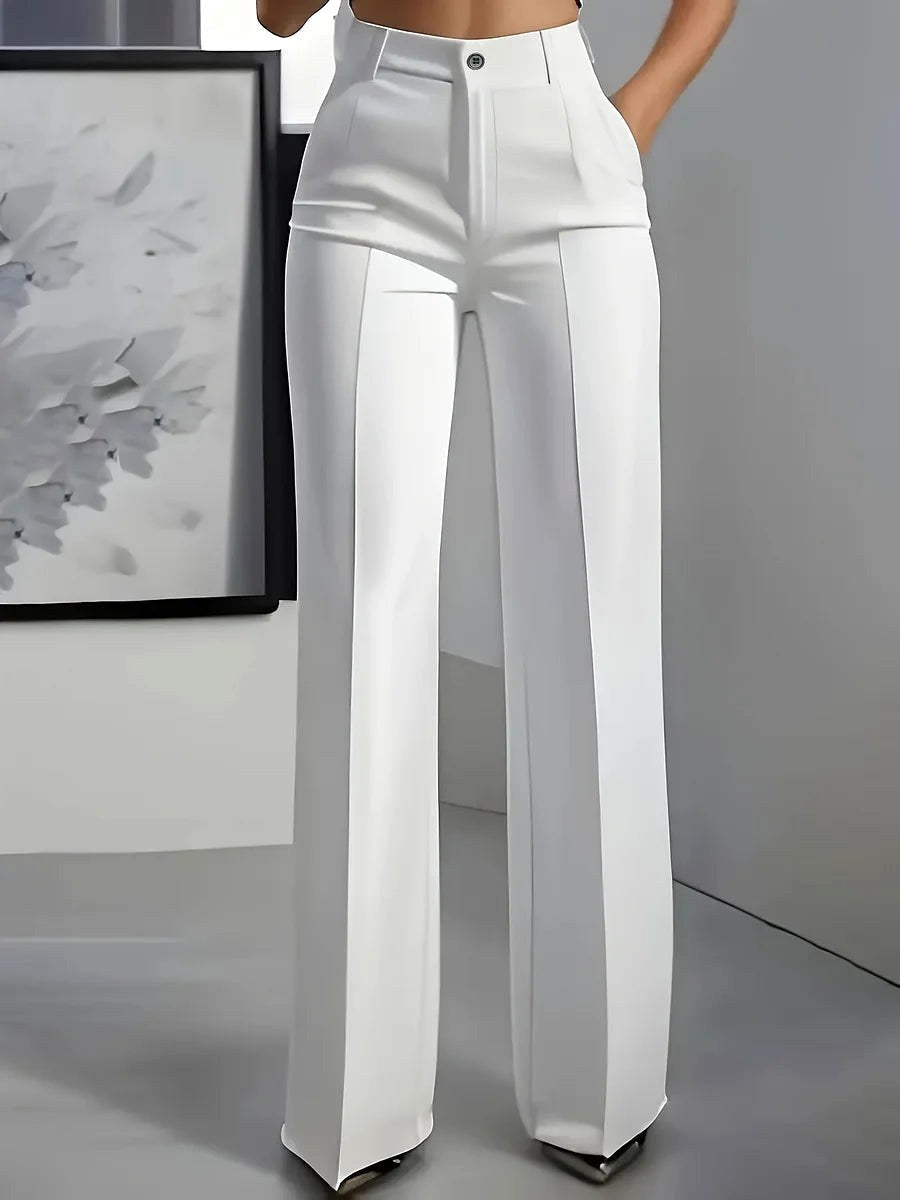 Antonina | Damen weit geschnittene Hose mit hoher Taille, elegante tailliert geschnittene Hose | Nomadnts | Nomadnts