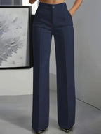 Antonina | Damen weit geschnittene Hose mit hoher Taille, elegante tailliert geschnittene Hose | Nomadnts | Nomadnts