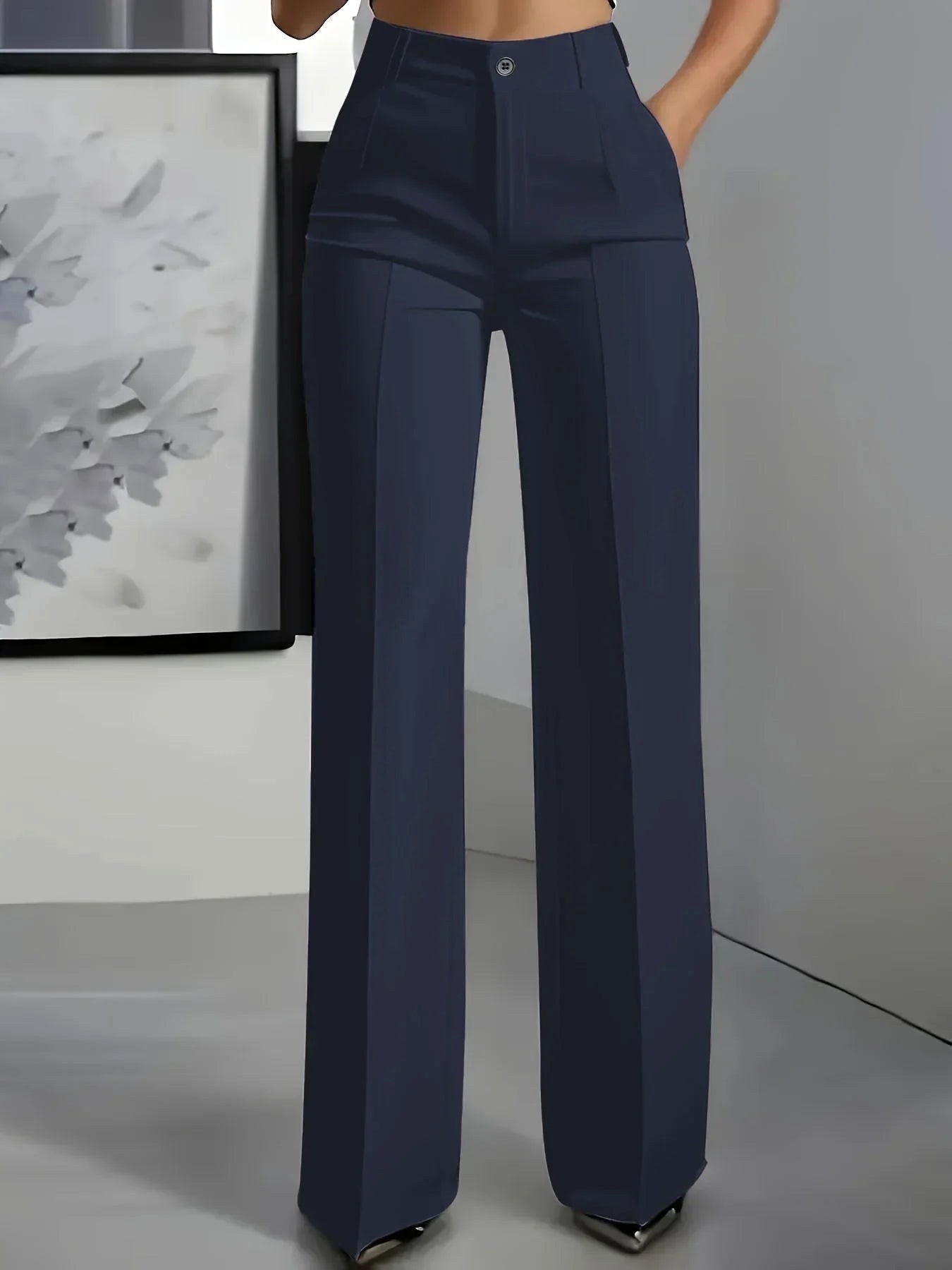 Antonina | Damen weit geschnittene Hose mit hoher Taille, elegante tailliert geschnittene Hose | Nomadnts | Nomadnts
