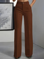 Antonina | Damen weit geschnittene Hose mit hoher Taille, elegante tailliert geschnittene Hose | Nomadnts | Nomadnts