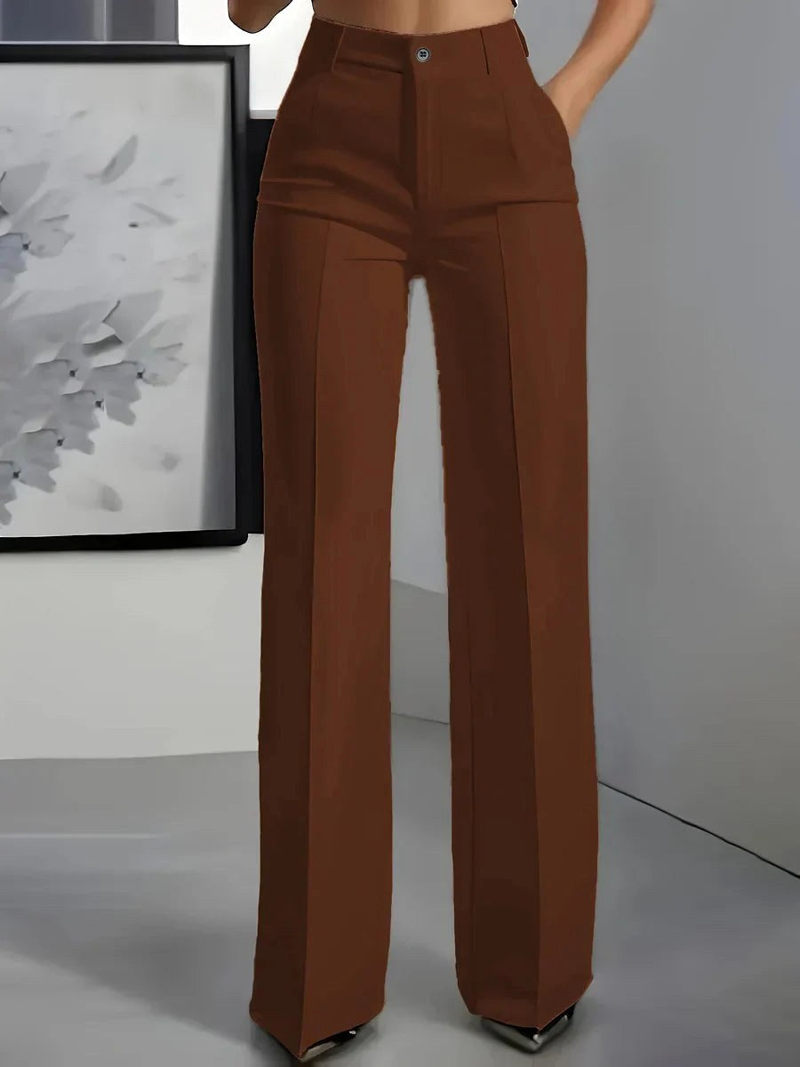 Antonina | Damen weit geschnittene Hose mit hoher Taille, elegante tailliert geschnittene Hose | Nomadnts | Nomadnts