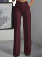 Antonina | Damen weit geschnittene Hose mit hoher Taille, elegante tailliert geschnittene Hose | Nomadnts | Nomadnts
