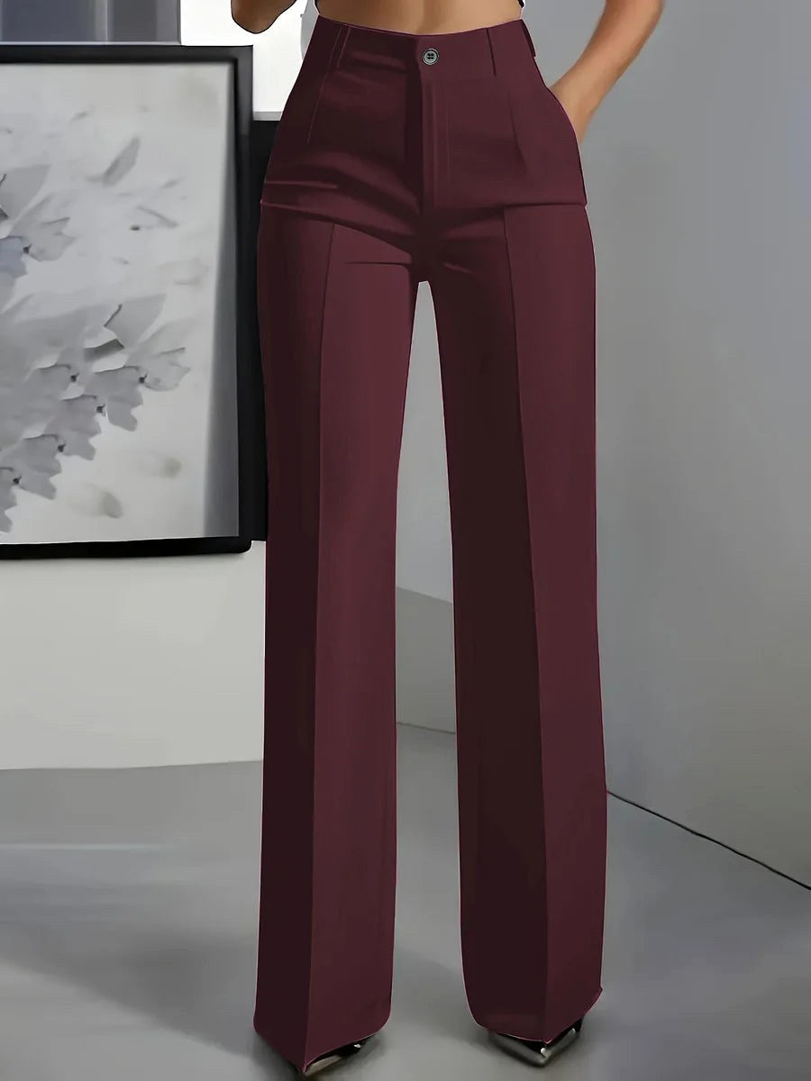 Antonina | Damen weit geschnittene Hose mit hoher Taille, elegante tailliert geschnittene Hose | Nomadnts | Nomadnts