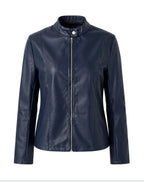 Arabella | Damen tailliert geschnittene Lederjacke mit Reißverschluss, klassische Lederjacke | Nomadnts | Nomadnts