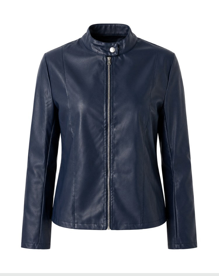 Arabella | Damen tailliert geschnittene Lederjacke mit Reißverschluss, klassische Lederjacke | Nomadnts | Nomadnts