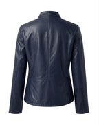 Arabella | Damen tailliert geschnittene Lederjacke mit Reißverschluss, klassische Lederjacke | Nomadnts | Nomadnts