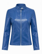 Arabella | Damen tailliert geschnittene Lederjacke mit Reißverschluss, klassische Lederjacke | Nomadnts | Nomadnts
