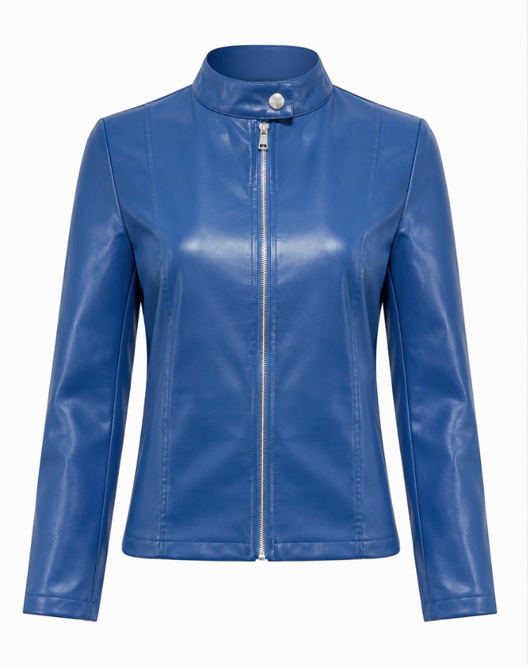 Arabella | Damen tailliert geschnittene Lederjacke mit Reißverschluss, klassische Lederjacke | Nomadnts | Nomadnts