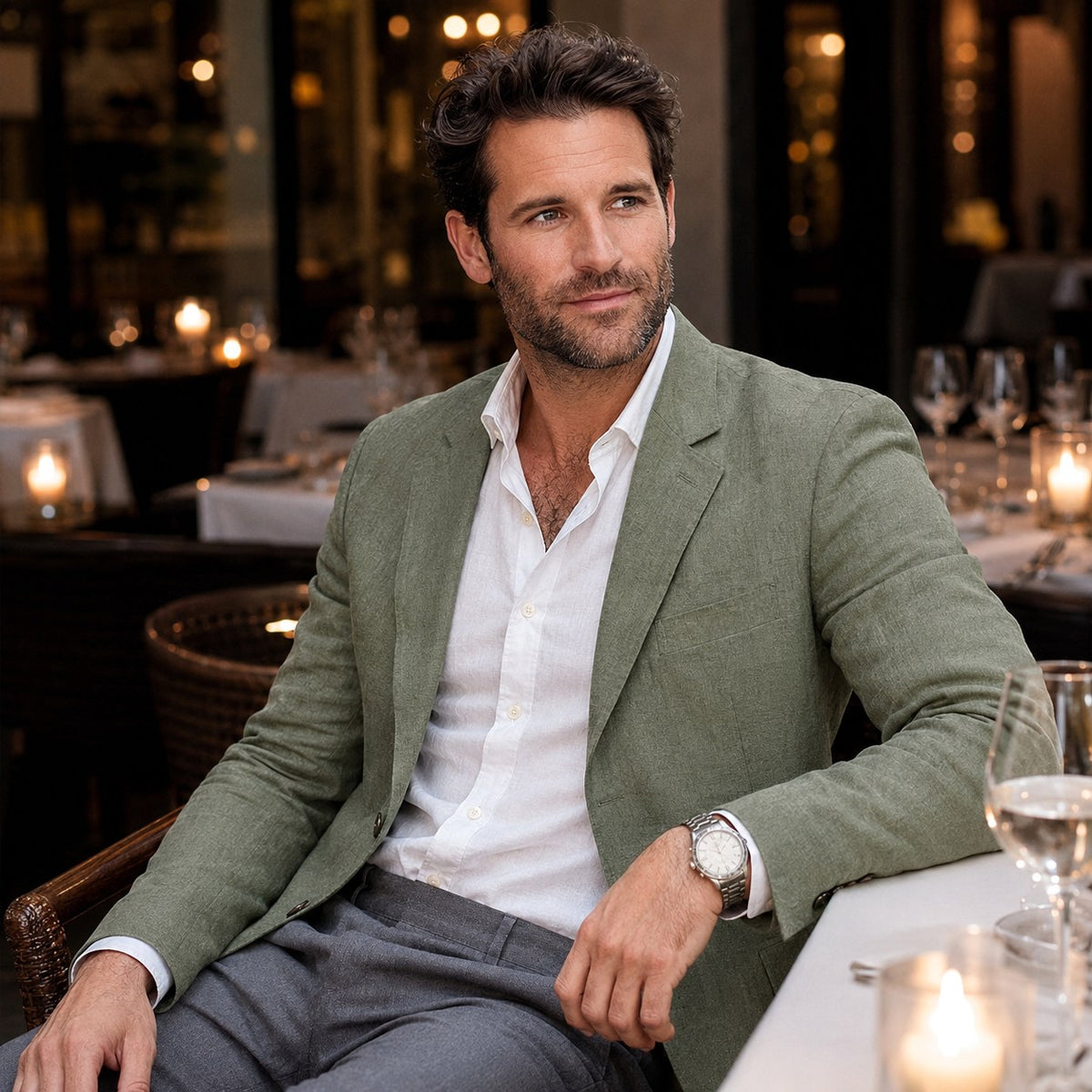 Arkadiusz | Herrenleinenblazer im Smart-Casual-Stil, leichte Sommerjacke | Nomad NTS