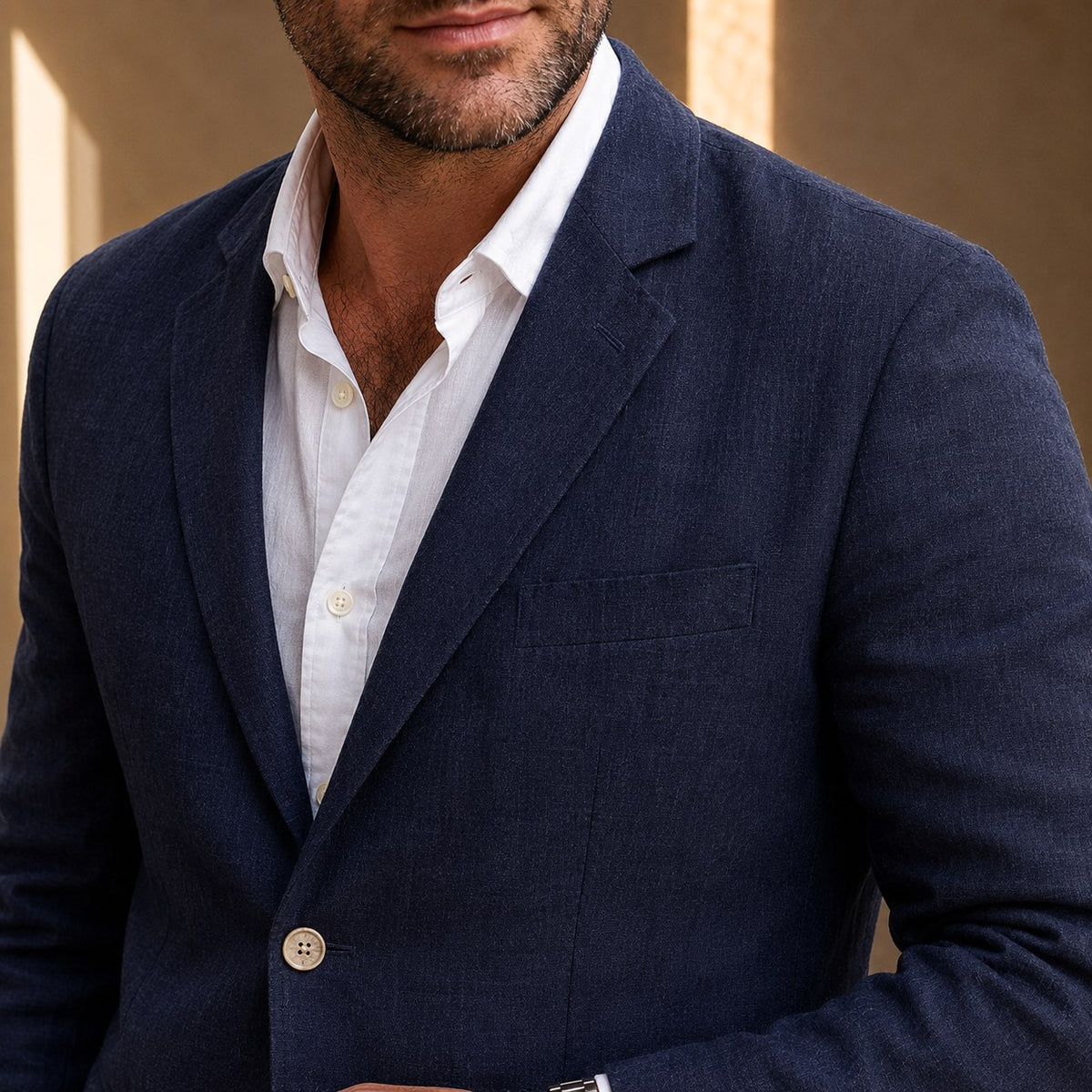 Arkadiusz | Herrenleinenblazer im Smart-Casual-Stil, leichte Sommerjacke | Nomad NTS