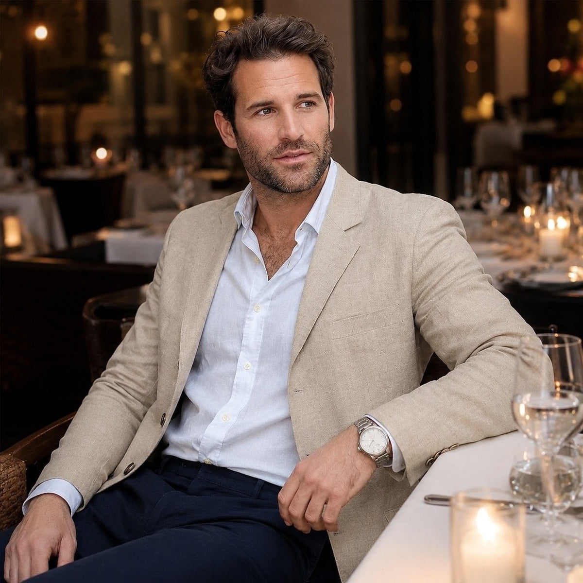 Arkadiusz | Herrenleinenblazer im Smart-Casual-Stil, leichte Sommerjacke | Nomad NTS