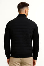 Austin | Herren-Hybridjacke mit Steppung und Strickärmeln, Herbstjacke | Nomadnts | Marineblau