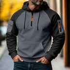 Bastian | Herren-Pullover mit Reißverschluss, Sportiver Strick-Pullover | Nomad NTS | Donkerblauw