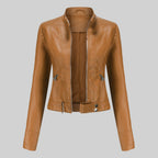 Beatrice | Damen Lederjacke, klassisch tailliert geschnittene Oberbekleidung | Nomadnts | Nomadnts