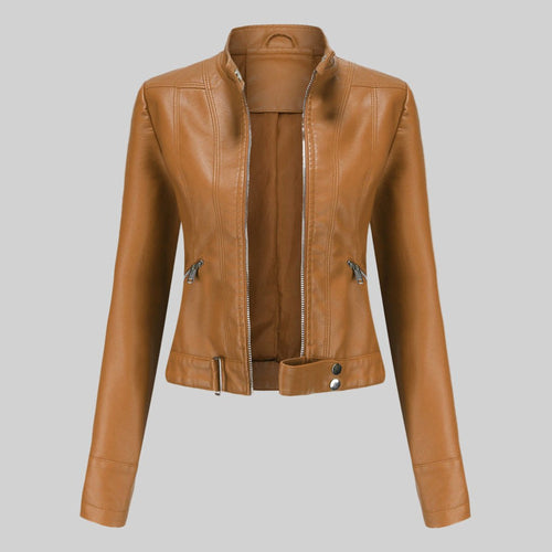 Beatrice | Damen Lederjacke, klassisch tailliert geschnittene Oberbekleidung | Nomadnts | Nomadnts